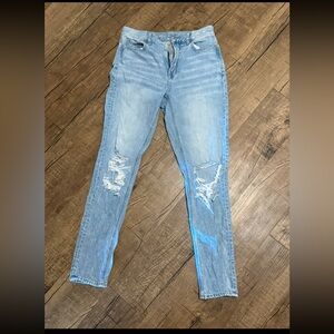 American Eagle Outfitters Light Blue Ripped Skinny Jeans